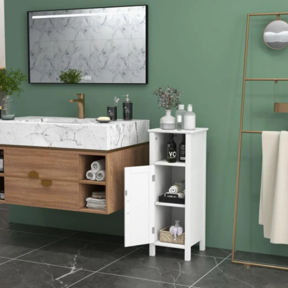 1-Door Freestanding Bathroom Cabinet with Open Shelf