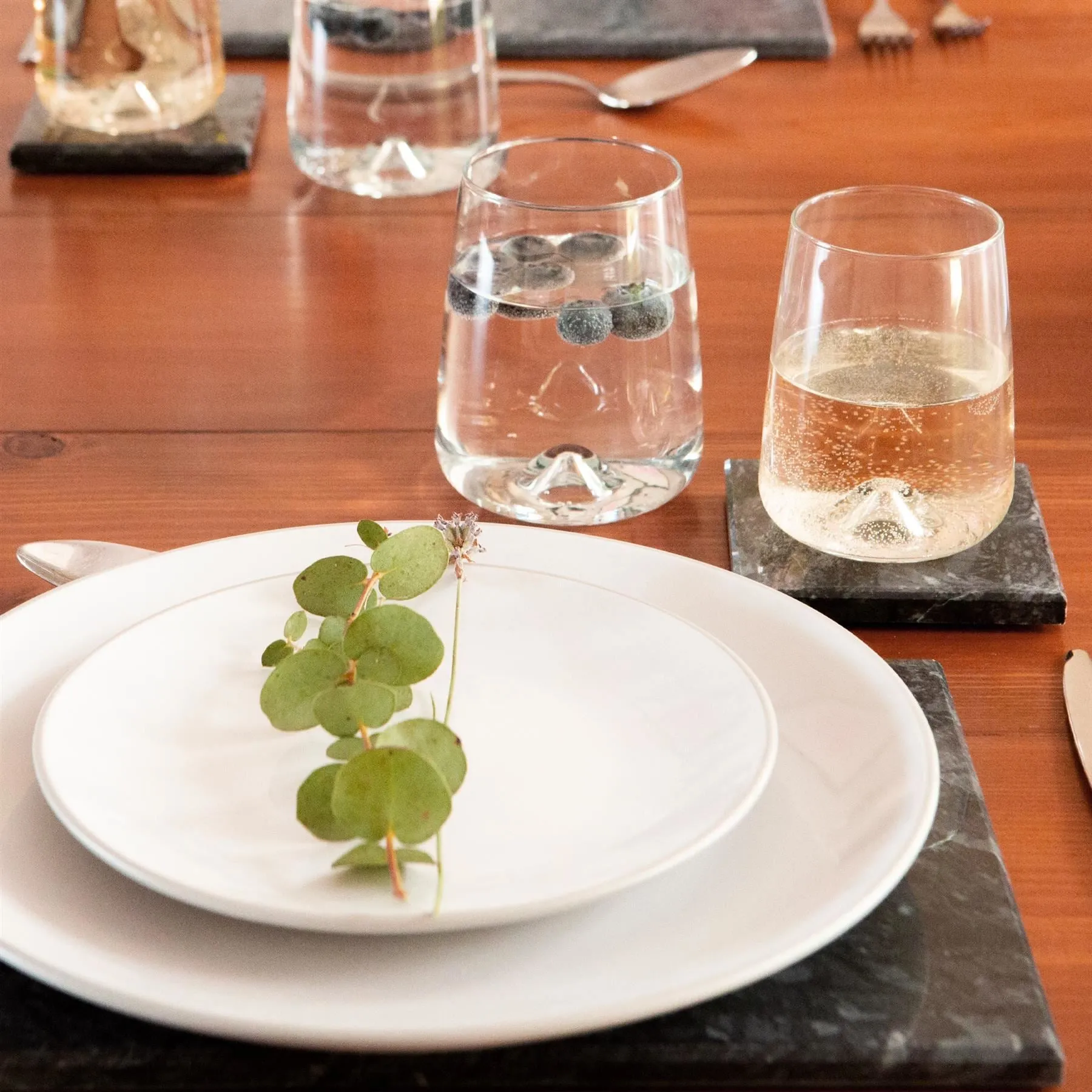 30cm x 20cm Marble Placemats - Pack of Six - By Argon Tableware