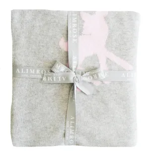 Alimrose - Knit Deer & Dots Cot Blanket - Pink