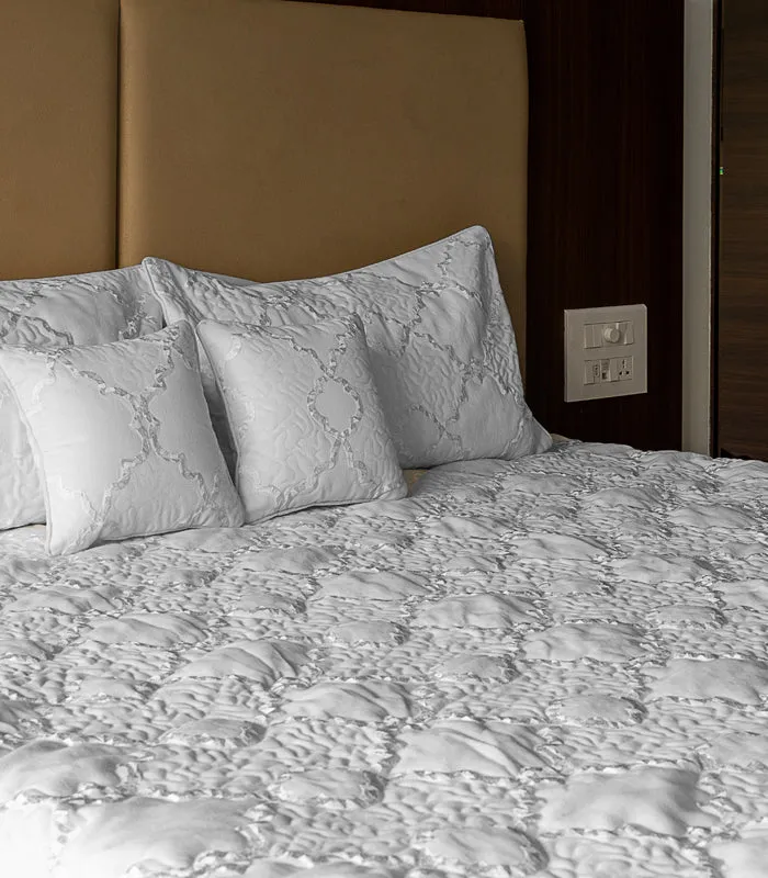 Anastasia White Bedcover Set