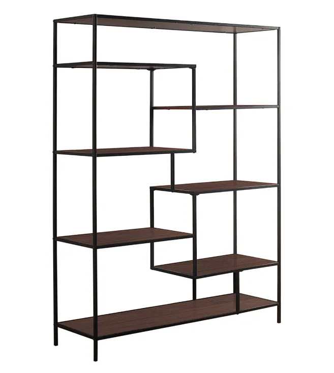 Asher 7-Shelf Bookcase Walnut