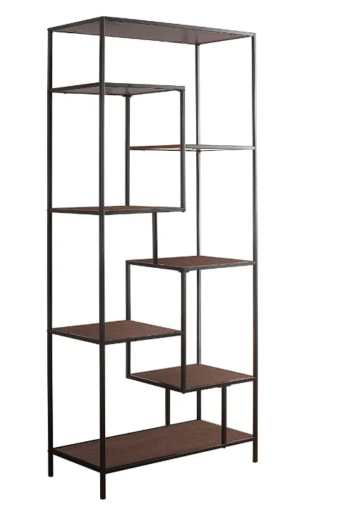 Asher 7-Shelf Bookcase Walnut