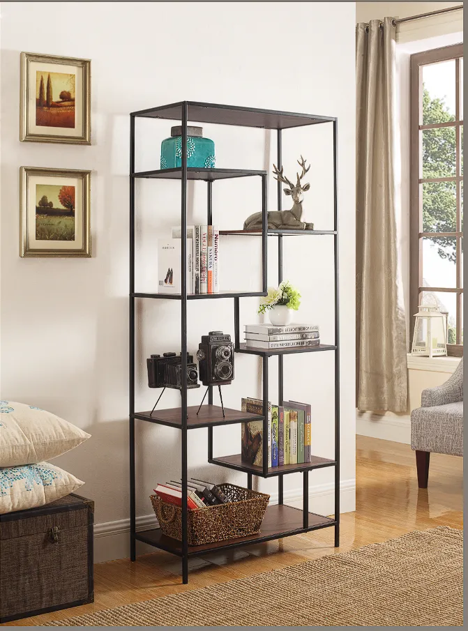 Asher 7-Shelf Bookcase Walnut