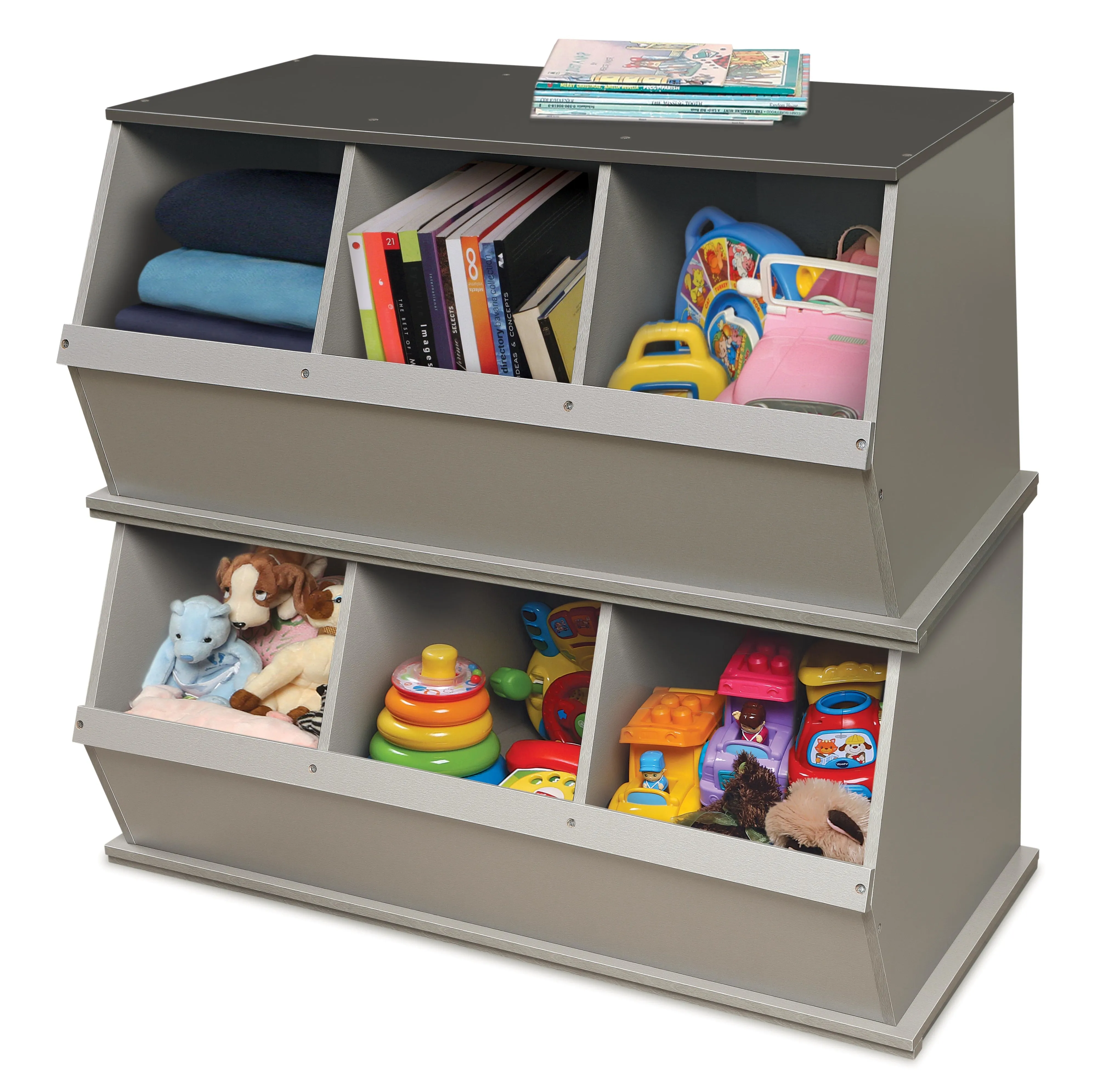 Badger Basket Three Bin Stackable Storage Cubby