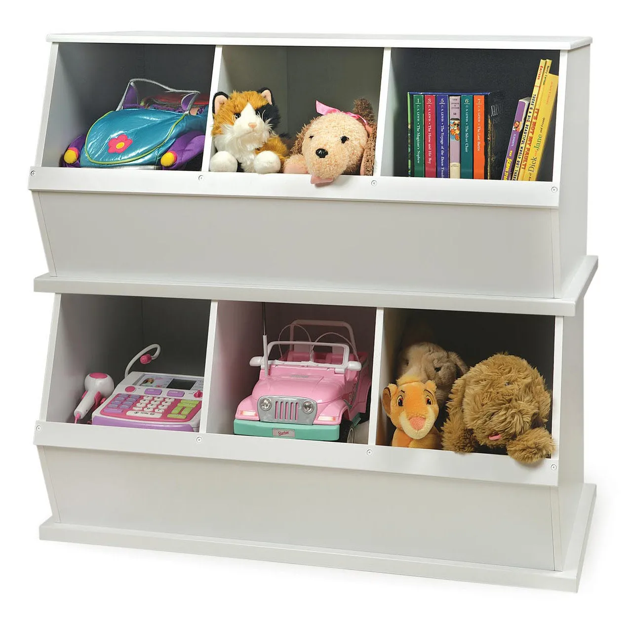 Badger Basket Three Bin Stackable Storage Cubby