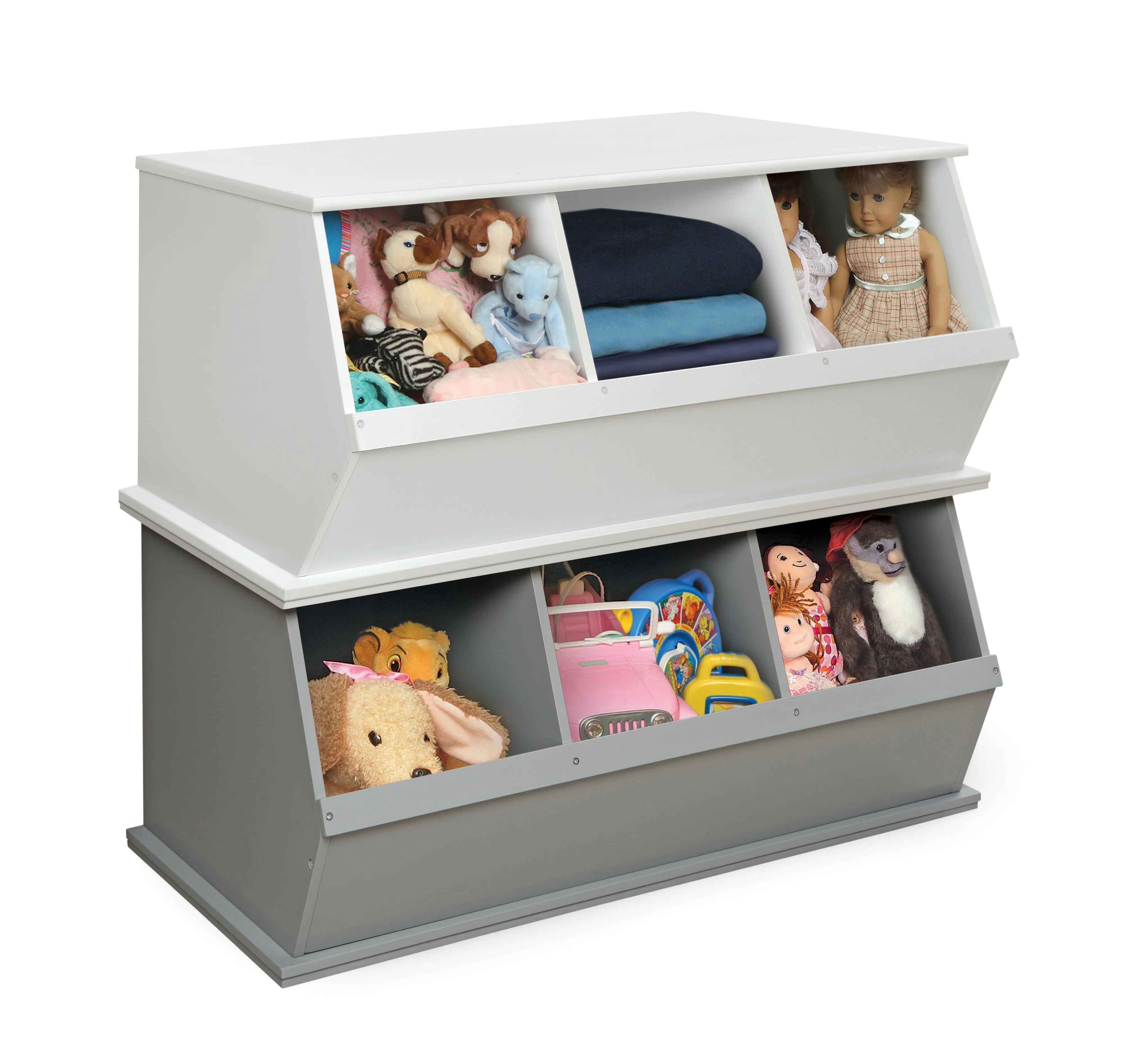 Badger Basket Three Bin Stackable Storage Cubby