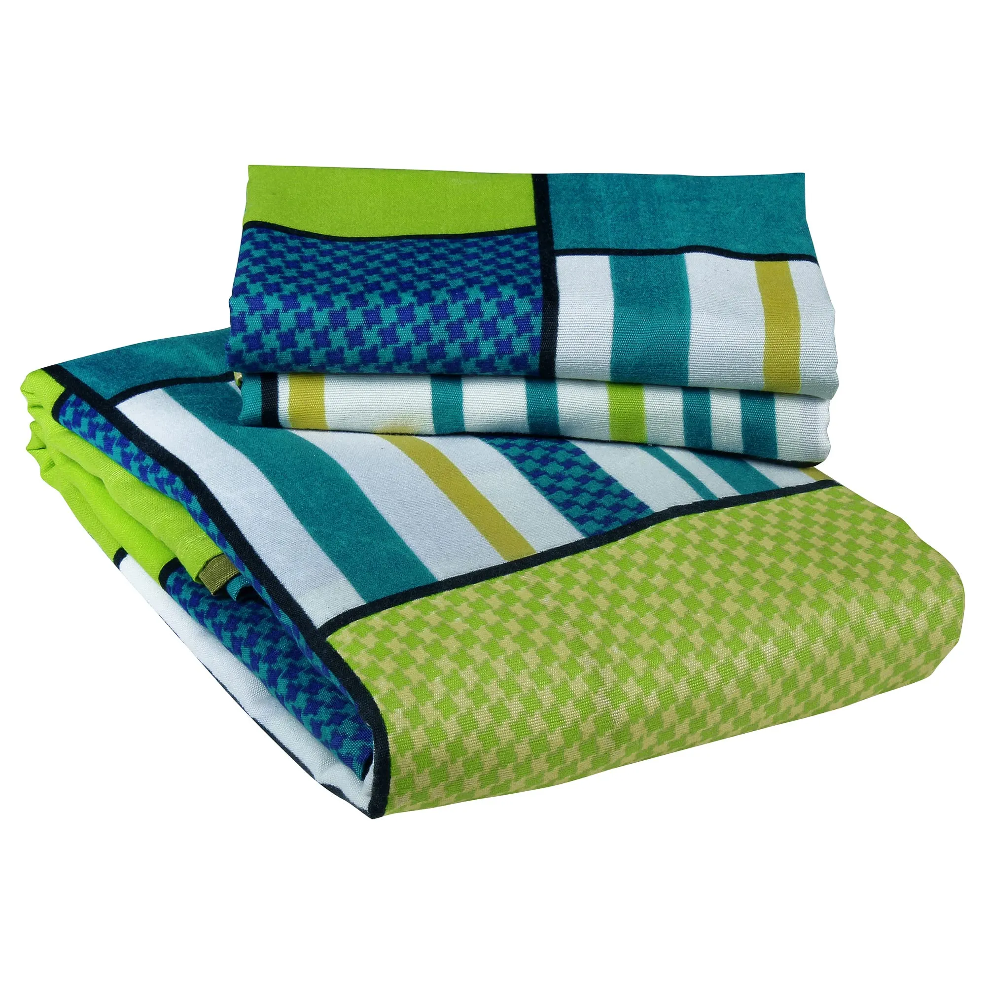 BEDSPUN 150TC Microfiber 1 U Bedsheet for Double Bed with 2 Pillow Covers (220 X 225 cm, Green)