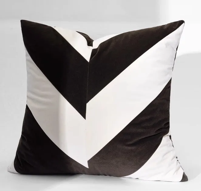 Black Stripe Modern Pillows for Couch, Abstract Decorative Throw Pillows for Living Room, Large Modern Sofa Pillow Cases, Decorative Pillow Covers