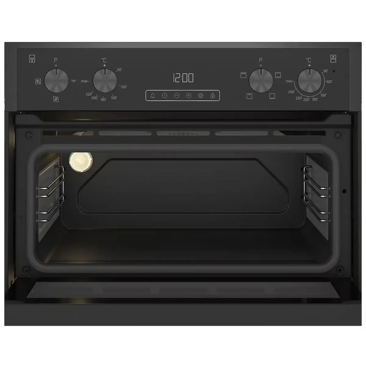 Blomberg ROTN9202DX Built-Under Electric Double Oven - Dark Steel