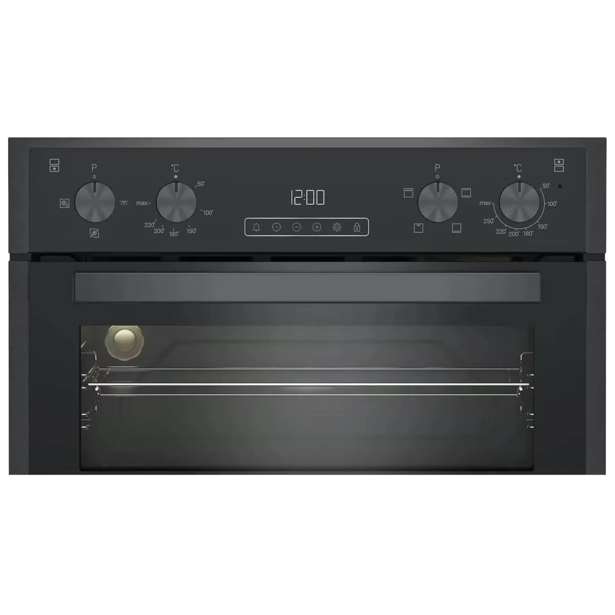 Blomberg ROTN9202DX Built-Under Electric Double Oven - Dark Steel