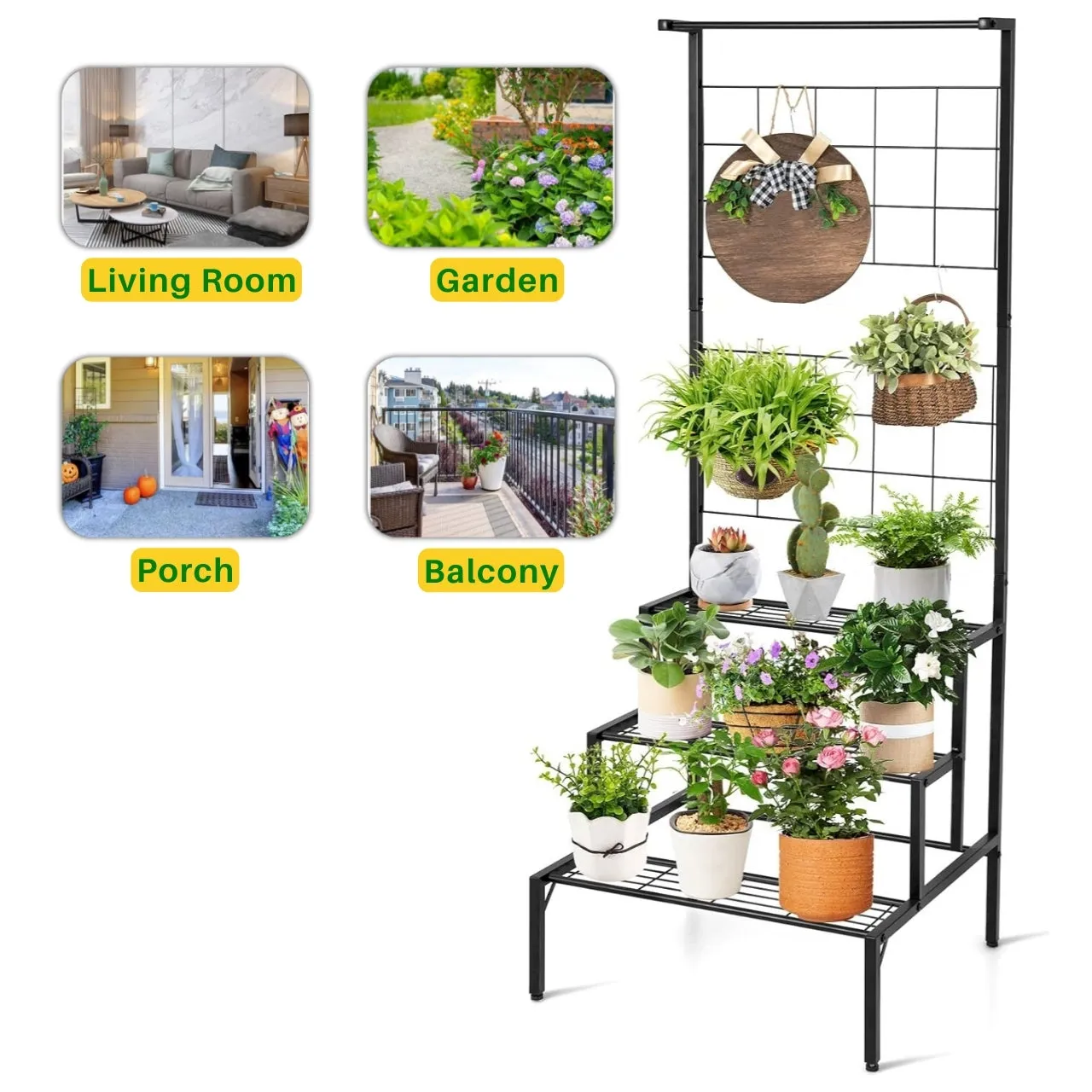 Bloom 4 Tier Metal Planter Stand