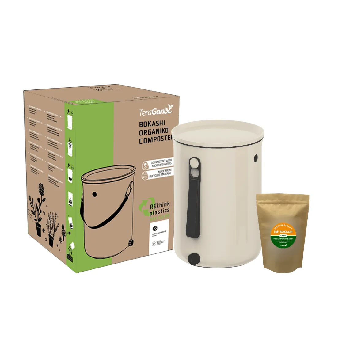 Bokashi Kitchen Compost Bin, 2.5 gal