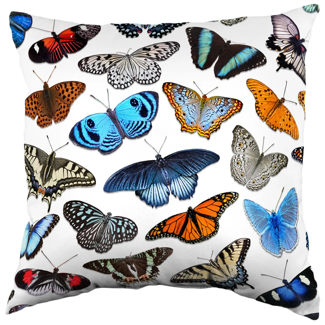 Butterflies Decorative Pillow, Made in the USA, 2 Sizes