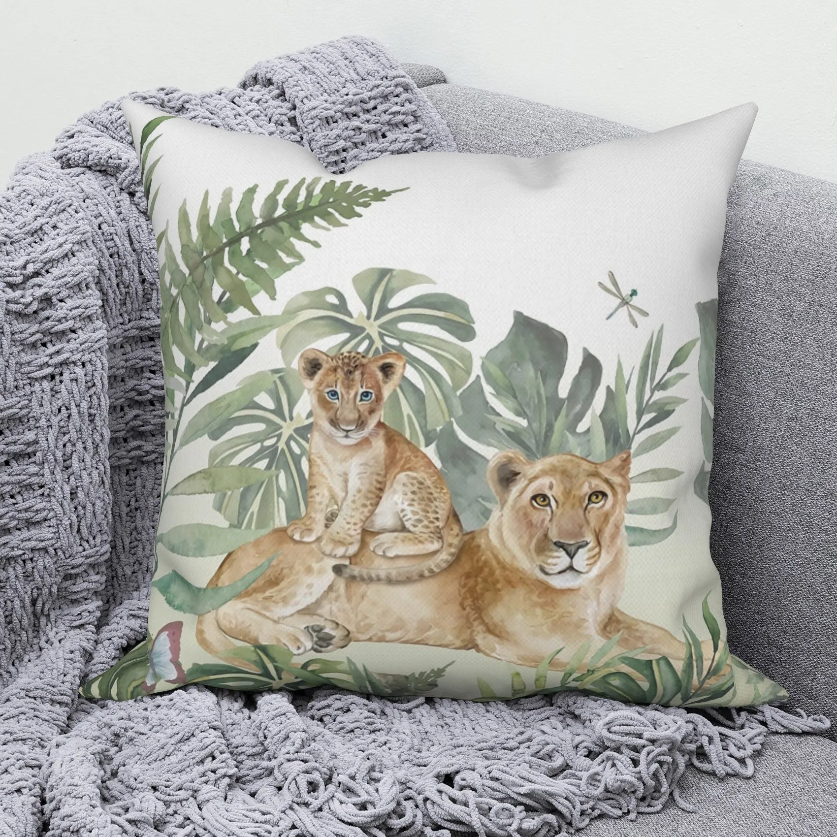 Cartoon Animal Zoo Pillow Covers