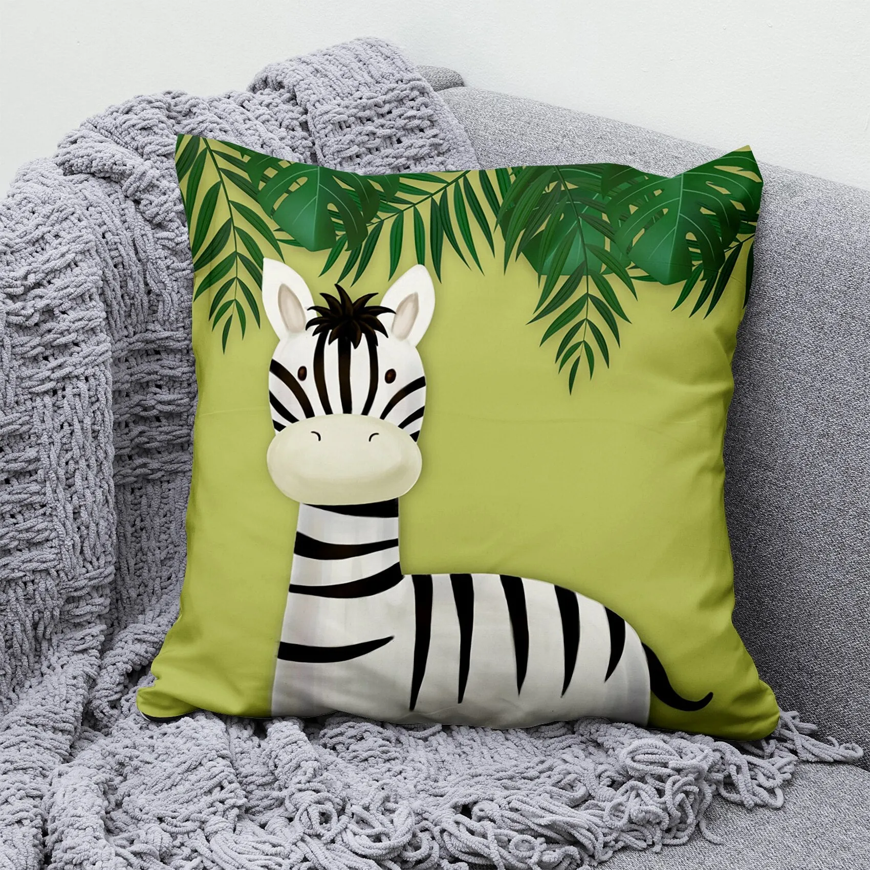 Cartoon Animal Zoo Pillow Covers