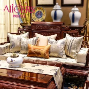 Chinese Style White Orange Cushion Covers