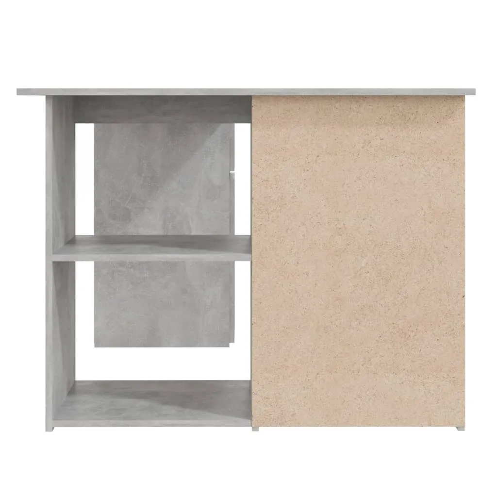 Corner Desk Concrete Grey 145x100x76 cm Chipboard