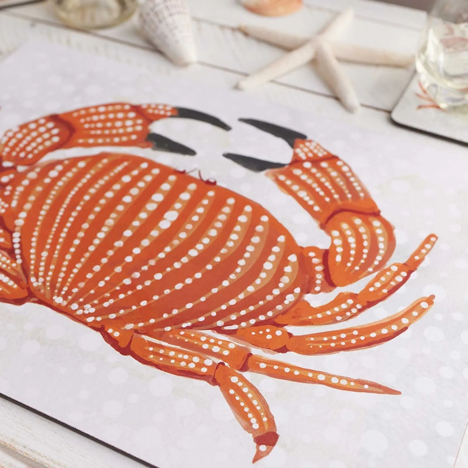 Crab Art Placemats - Set of 4