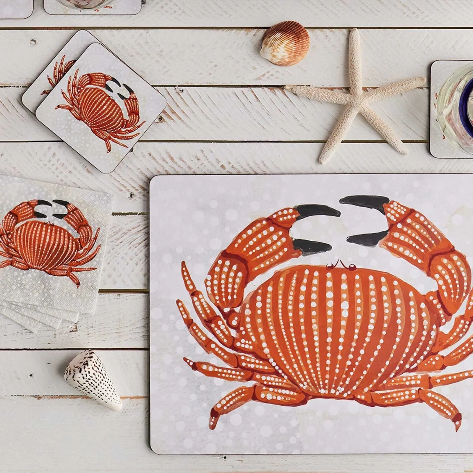 Crab Art Placemats - Set of 4