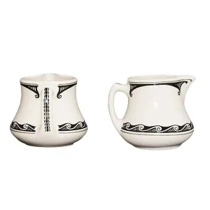 Creamer 3 oz - White & Black | Mimbreño