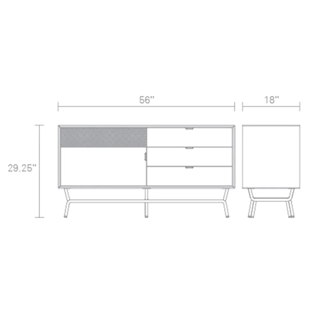 Dang 1 Door/3 Drawer Console