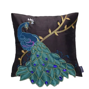 Decorative Pillows for Couch, Beautiful Decorative Throw Pillows, Embroider Peacock Cotton and linen Pillow Cover, Decorative Sofa Pillows