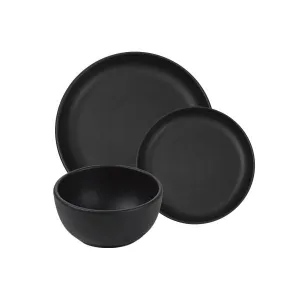 Dinnerware Set - 3 piece -Matte Black | Matte Black