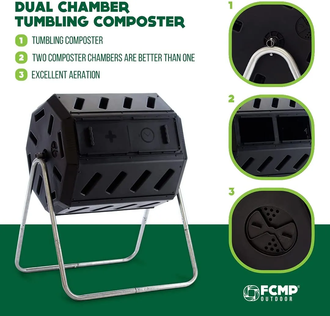 Dual Chamber Tumbling Composter