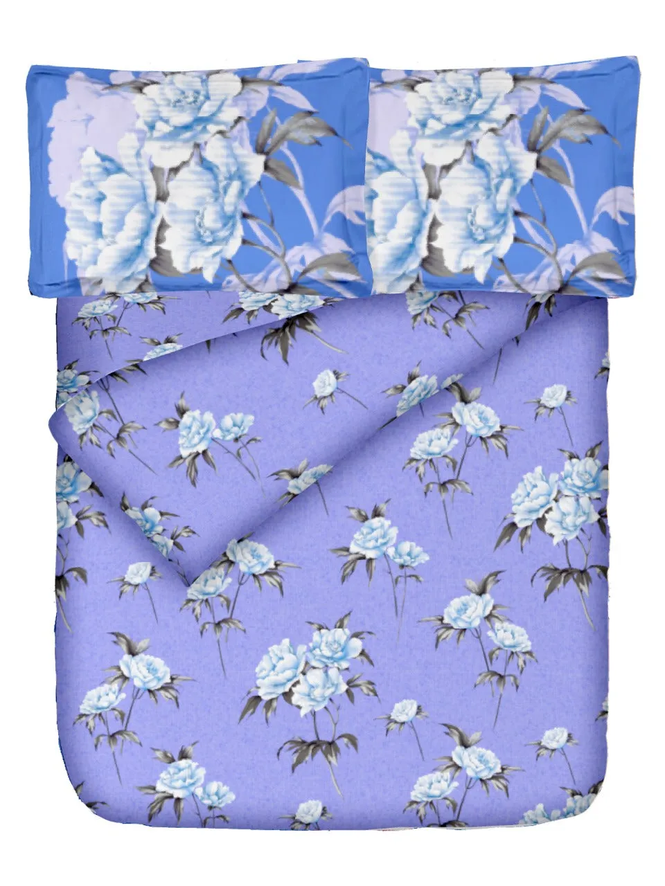 Flora & Fiona 300TC Luxurious 100% Cotton Printed Double Bedsheet available in Flat and Fitted Style