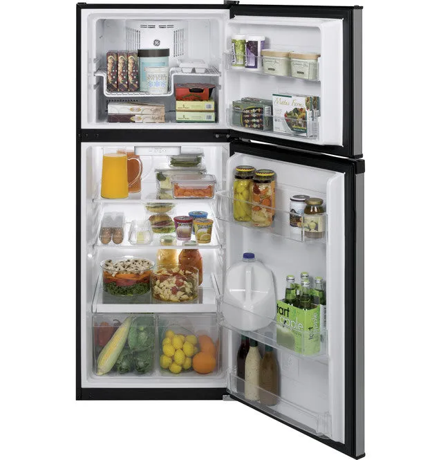 GE GPE12FSKSB ENERGY STAR® 11.6 cu. ft. Top-Freezer Refrigerator in Stainless Steel