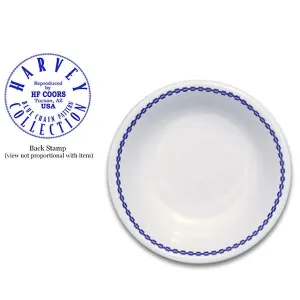 Grapefruit Dish - White & Blue | Fred Harvey Blue Chain