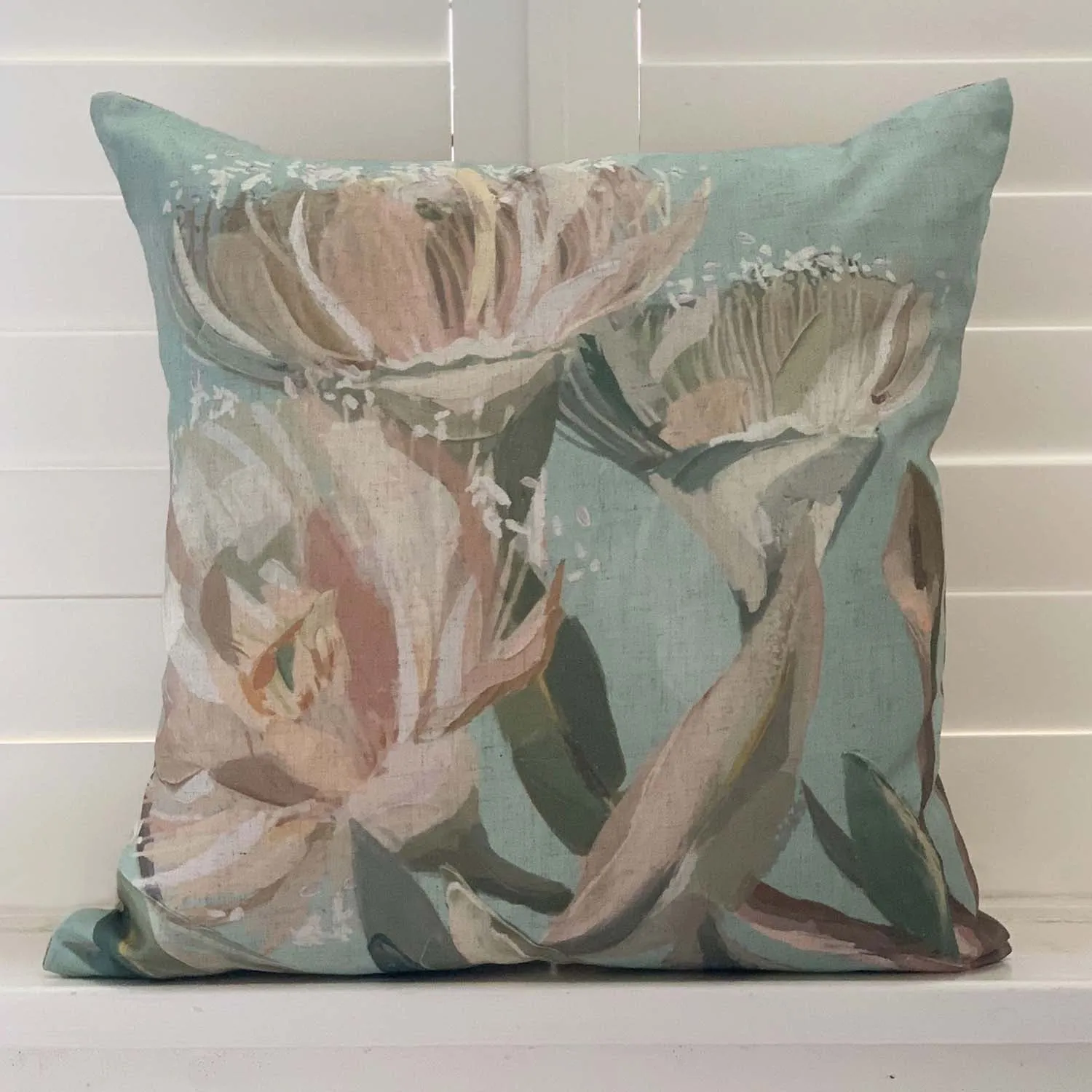 Gum leaf linen Cushion