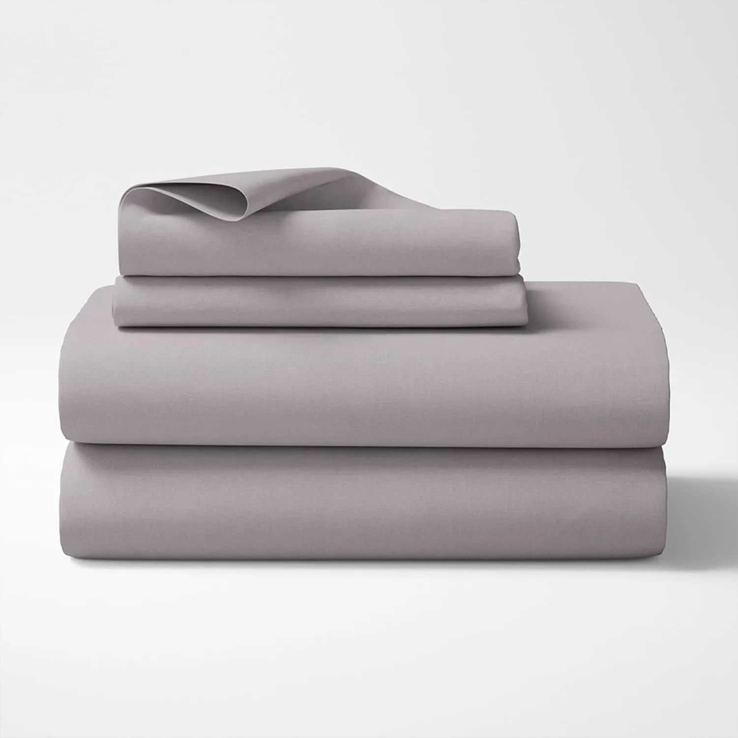 haus & kinder 100% Cotton Elastic Fitted Bedsheet King Size for Double Bed | 300TC 1 Elastic Bedsheet King Size Cotton & 2 Pillow Covers (78 x 72 Inches   13 Deep Pocket) | Mauve