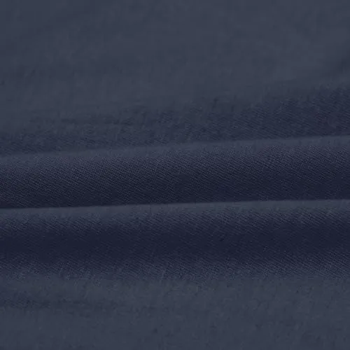 Haus & Kinder Wrinkle and Iron Free 100% Cotton Jersey (Soft T-Shirt Fabric) - Elastic Fitted Bedsheets King Size with 2 Pillow Cover - Fits Up to 8" Mattress- (78" X 72") Solid, King, Navy Heather