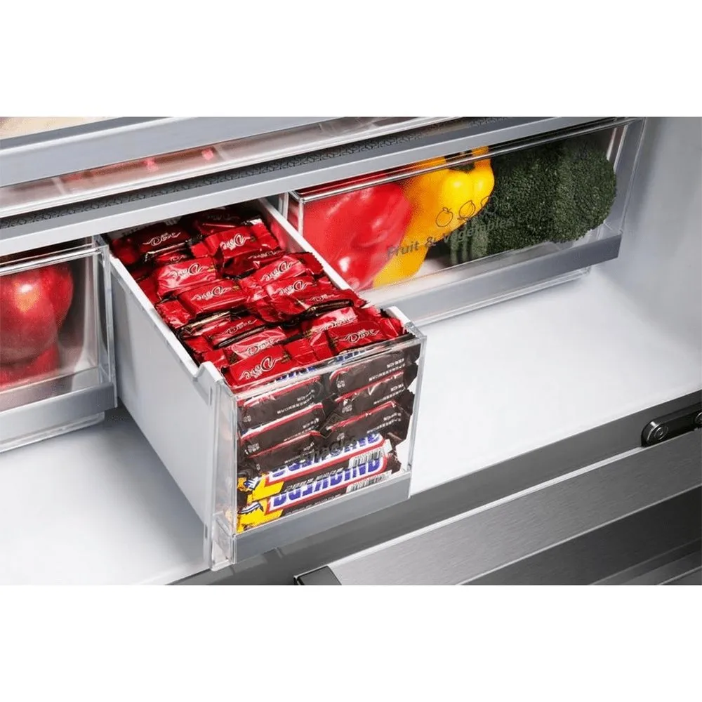 Hisense RF749N4WIF 91.4cm Frost Free American Style Fridge Freezer  Stainless Steel