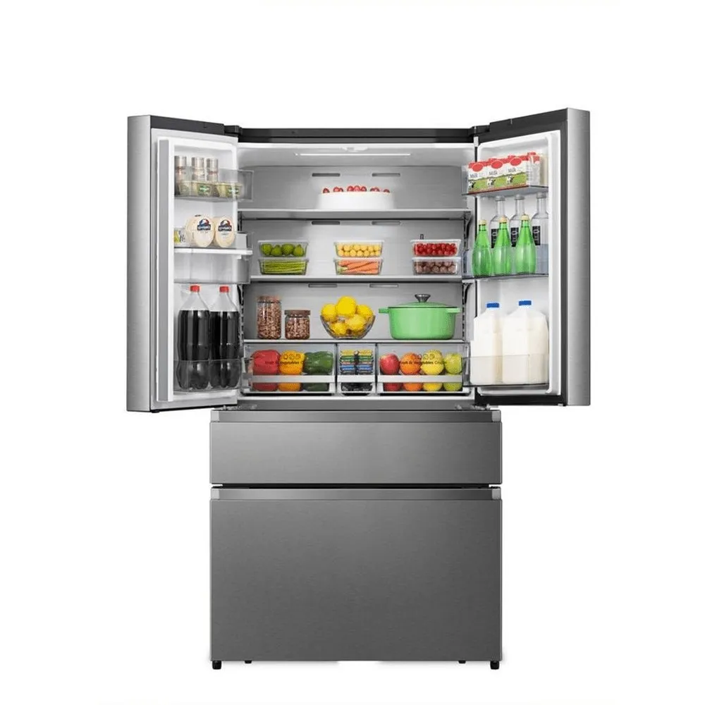 Hisense RF749N4WIF 91.4cm Frost Free American Style Fridge Freezer  Stainless Steel