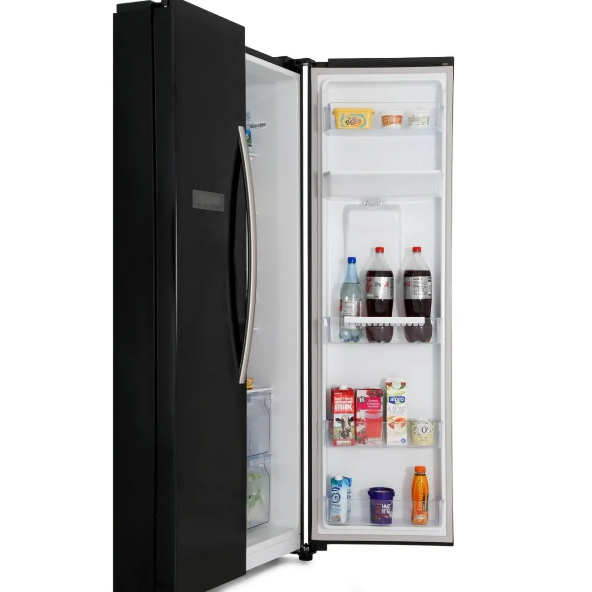 Hisense RS741N4WB11 Non Plumed American Style Fridge Freezer in Black A  Energy