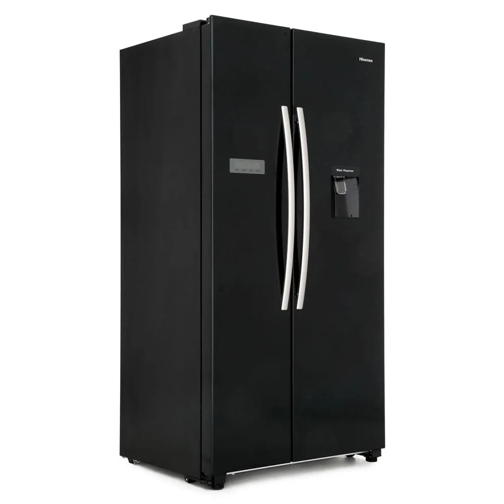 Hisense RS741N4WB11 Non Plumed American Style Fridge Freezer in Black A  Energy