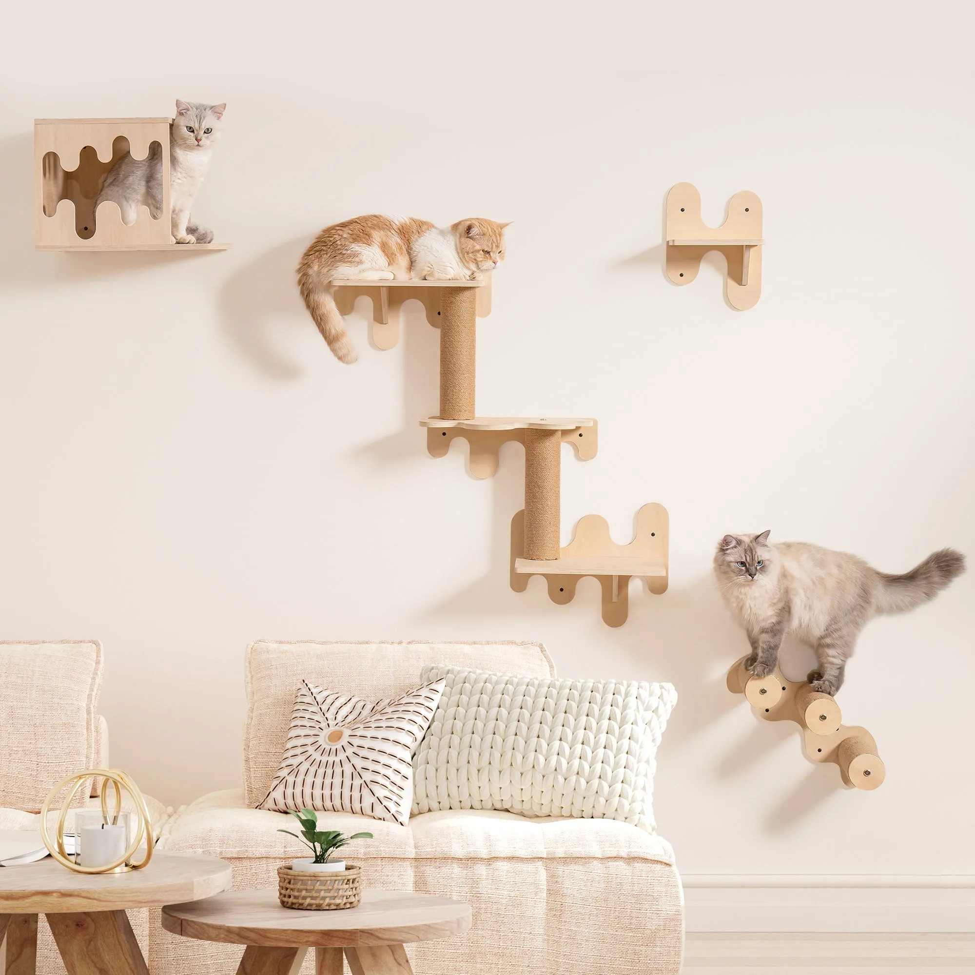 Ice Cream Wall-Mounted Cat Shelves