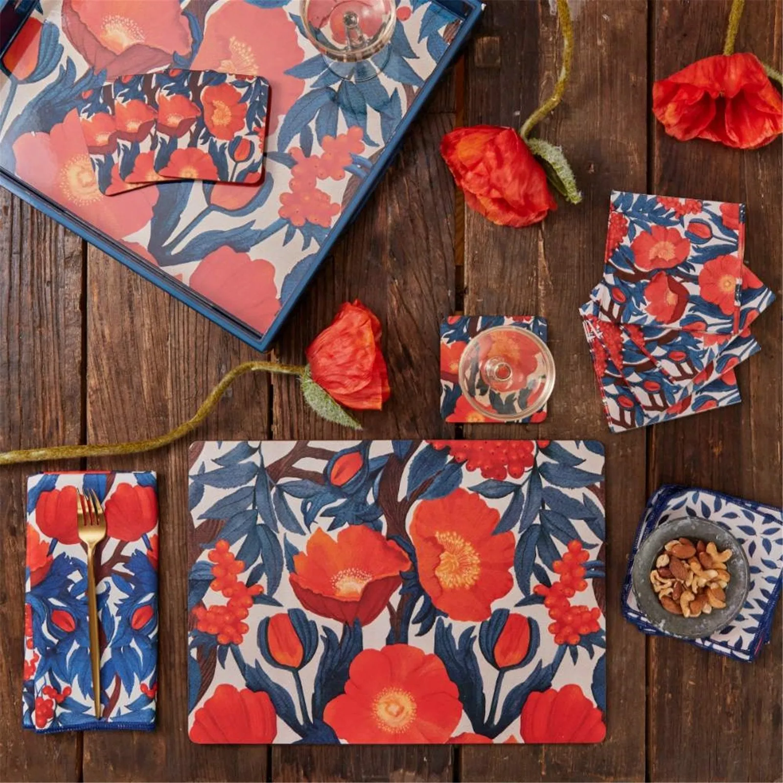 Icelandic Poppy Placemat Set 4