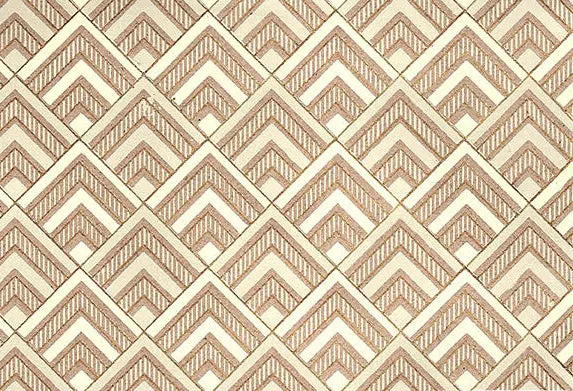 Indian Print Art Deco Diamond Cream/Grey