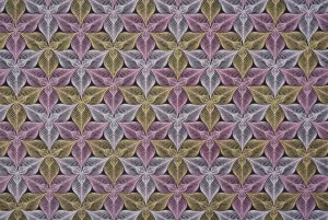 Indian Print Trillium Lavender/Pink/Gold on Black