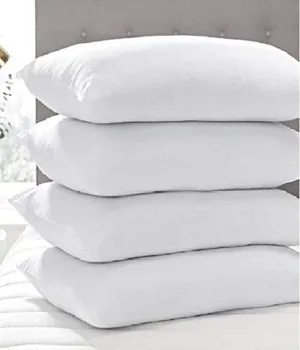 JY Standard Pillow Microfiber Soft Pillows for Bed, 100% Breathable Cotton Sleeping Pillows, Great for Side and Back Support Pillow (Recron Pack of_4)