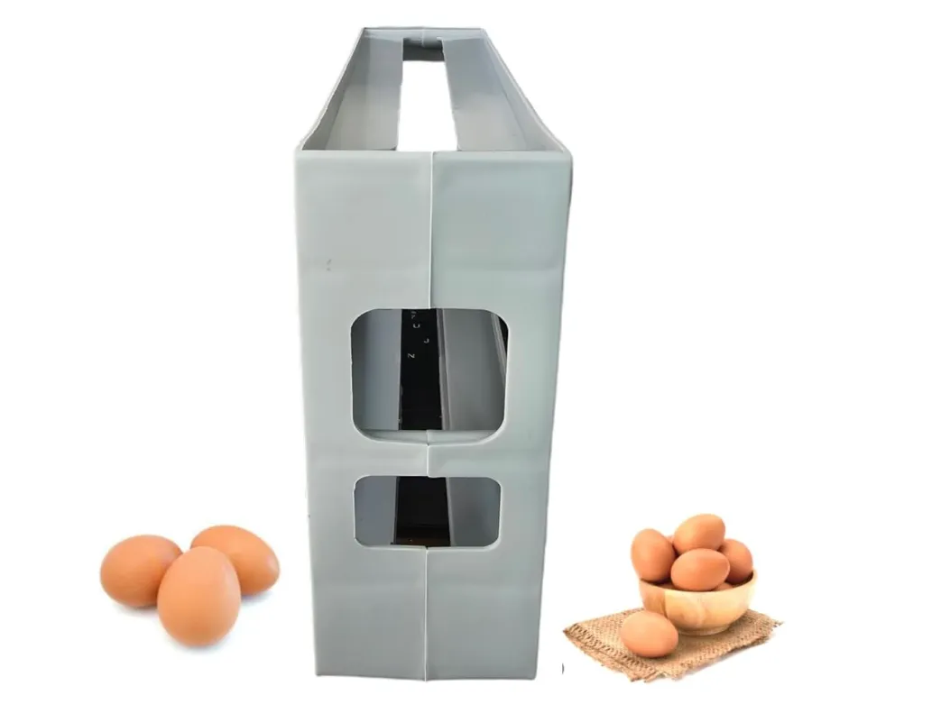 K&KLACOSTA 4 Tier Egg Tray, Automatic Egg Rolling Dispenser Rack for Storing Organizing Distributing and Rolling Eggs in Refrigerator Stackable, Kitchens, Cabinets, Dining