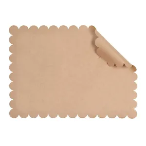 Kraft scalloped Placemats (8 Pack)