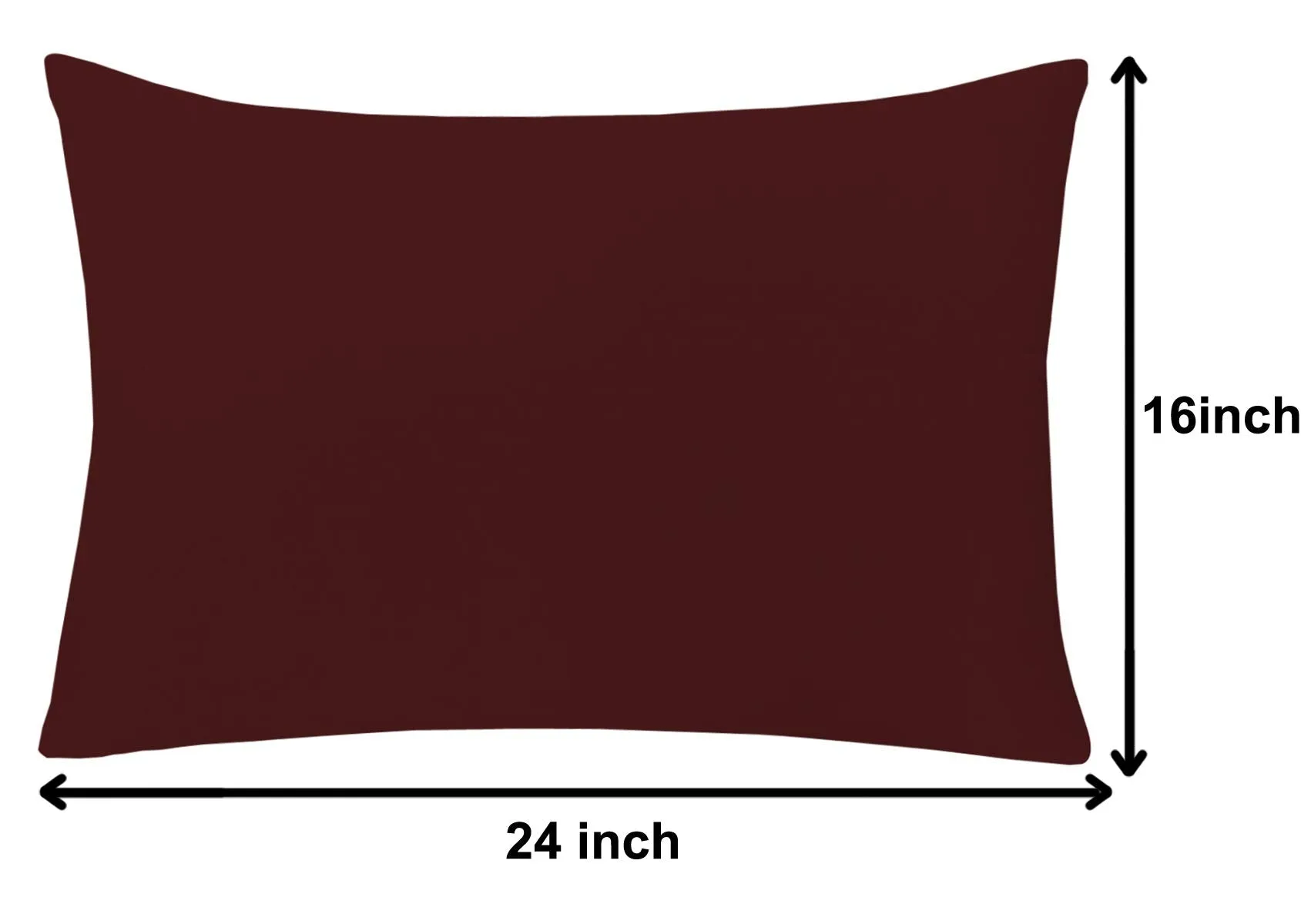 Kuber Industries Comfort Microfiber Filled Pillow for Bed Room, 16"x24" (Brown)