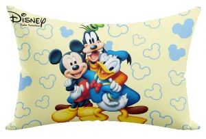 Kuber Industries Soft Throw Inserts with Microfiber Filled, Full Back & Lumbar Support Decorative Pillow with Disney Printed Cover for Sofa Bed Couch & Chairs,16"x24"(Cream)-KUBMART15942, Standard