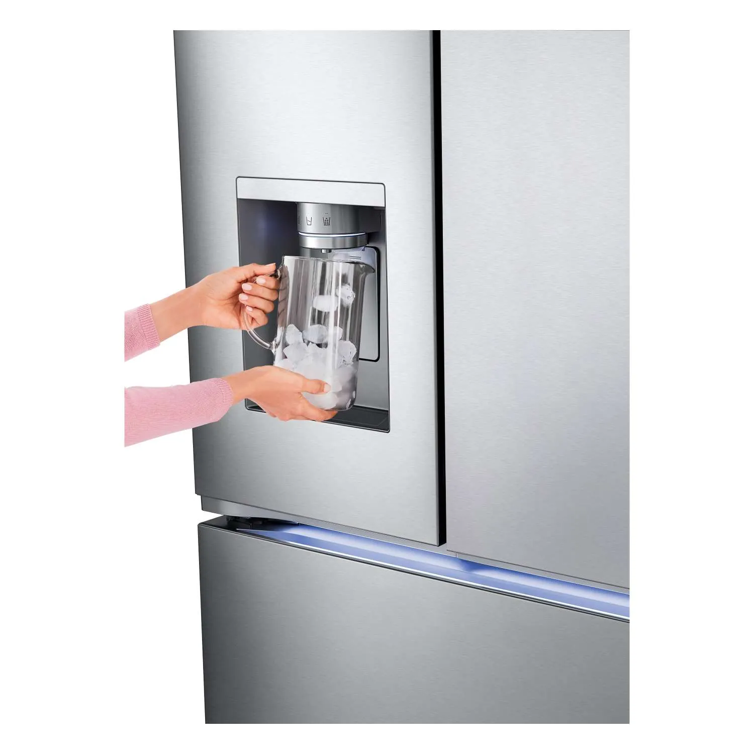 LG 26 cu. ft. Smart Counter-Depth MAX™ Stainless Steel French Door Refrigerator with Four Types of Ice - LRYXC2606S