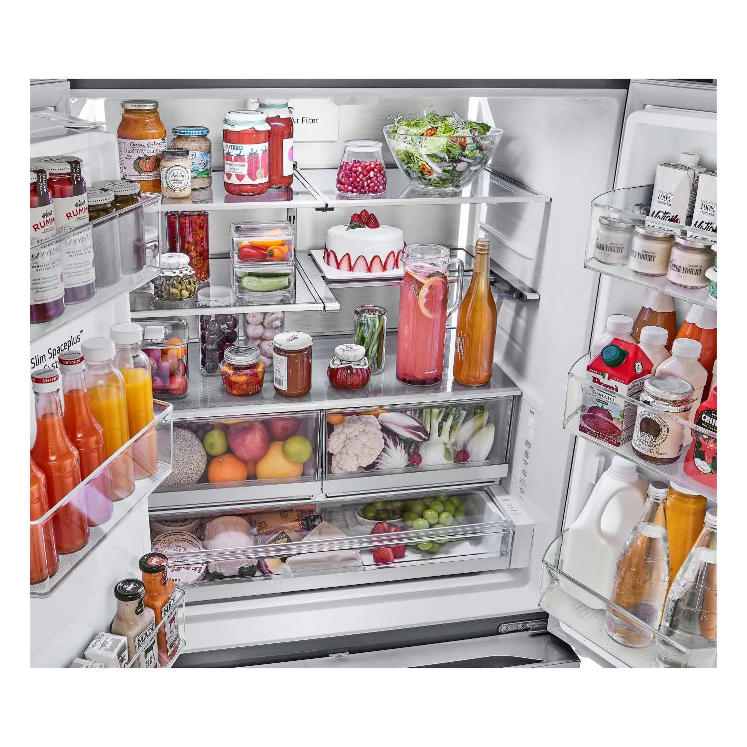 LG 26 cu. ft. Smart Counter-Depth MAX™ Stainless Steel French Door Refrigerator with Four Types of Ice - LRYXC2606S