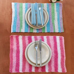 Lily Sugar'n Cream Stripes Placemat Knit